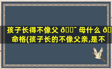 孩子长得不像父 🐯 母什么 🦟 命格(孩子长的不像父亲,是不是错了)
